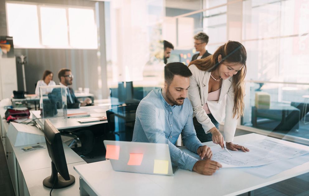 people at desk